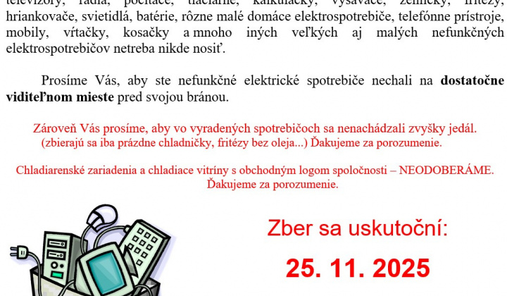 1. fotografia fotogalérie Aktuality / Zber Elektroodpadu - foto