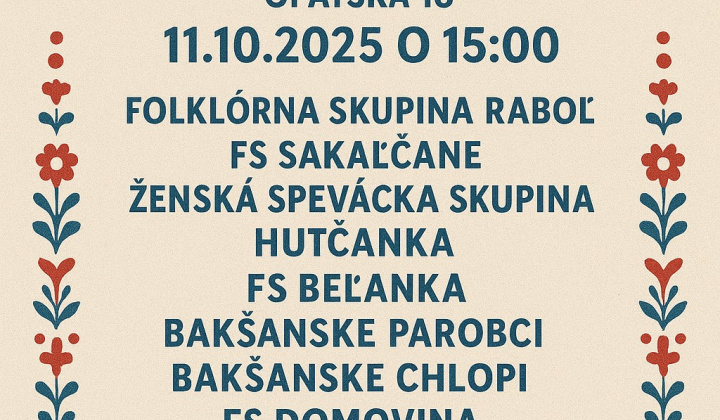 1. fotografia fotogalérie Aktuality / Pozývame Vás na podujatie  - foto