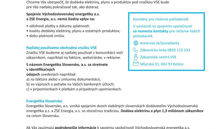 1. fotografia fotogalérie Aktuality / Informácia spoločnosti VSE, a.s. - foto