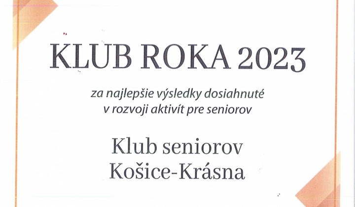 1. fotografia fotogalérie Klub seniorov Krásna / Klub roka 2023 - foto