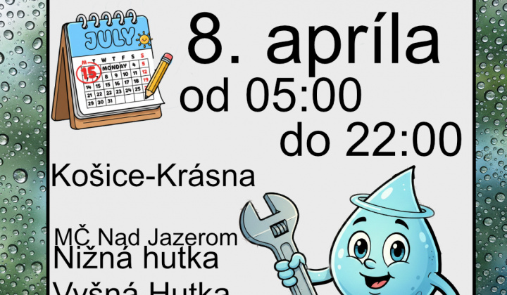 Fotka - PRIPOMIENKA - Odstávka vody 8. apríla