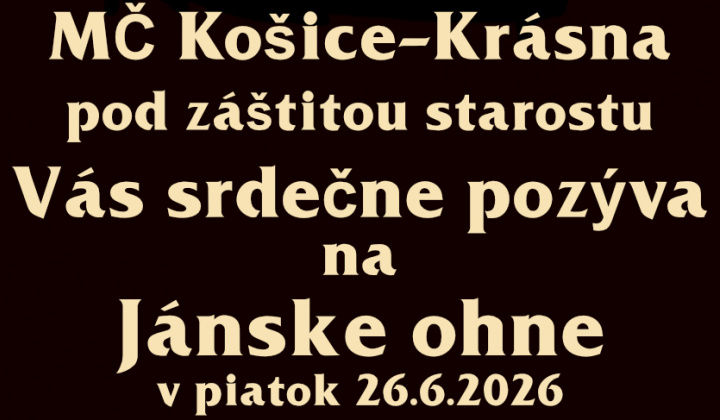 Fotka - Pozvánka na Jánske ohne - 26.6.2026