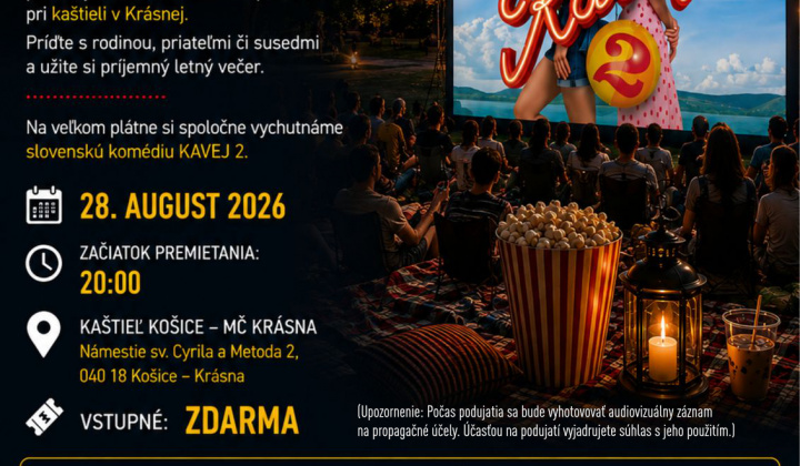 Fotka - LETNÉ KINO V KRÁSNEJ – KAVEJ 2 (UŽ DNES o 20:00)
