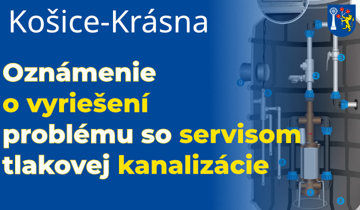 Fotka - Oznámenie mestskej časti: Vyriešený problém so servisom tlakovej kanalizácie