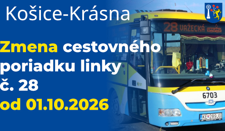 Fotka - Zmeny v cestovnom poriadku linky č. 28