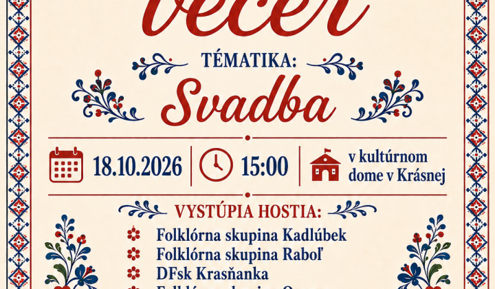 Fotka - Pozvánka na folklórny večer
