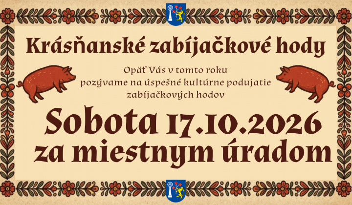 Fotka - Pozývame Vás na Krásňanské zabíjačkové hody