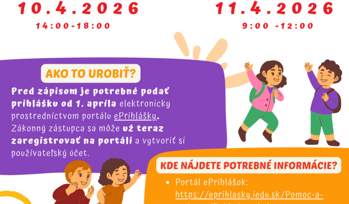 Zápis prváčikov do Zš s Mš sv. Marka Križina